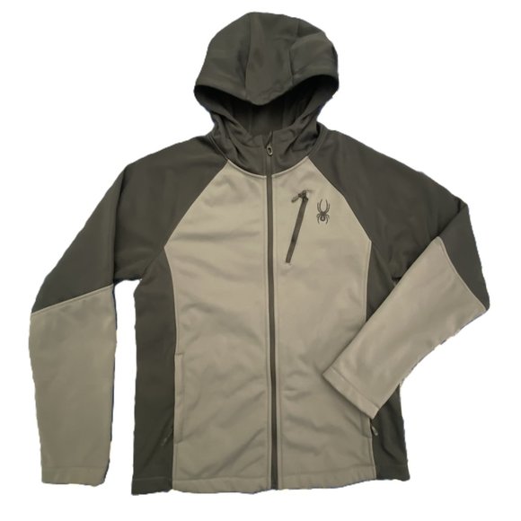 NWOT Spyder HydroWeb Rain Jacket Adult Small Black/ Gray Full Zip Waterproof - Picture 10 of 11